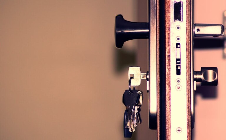 home rekeying of door by k&e locksmith pearland