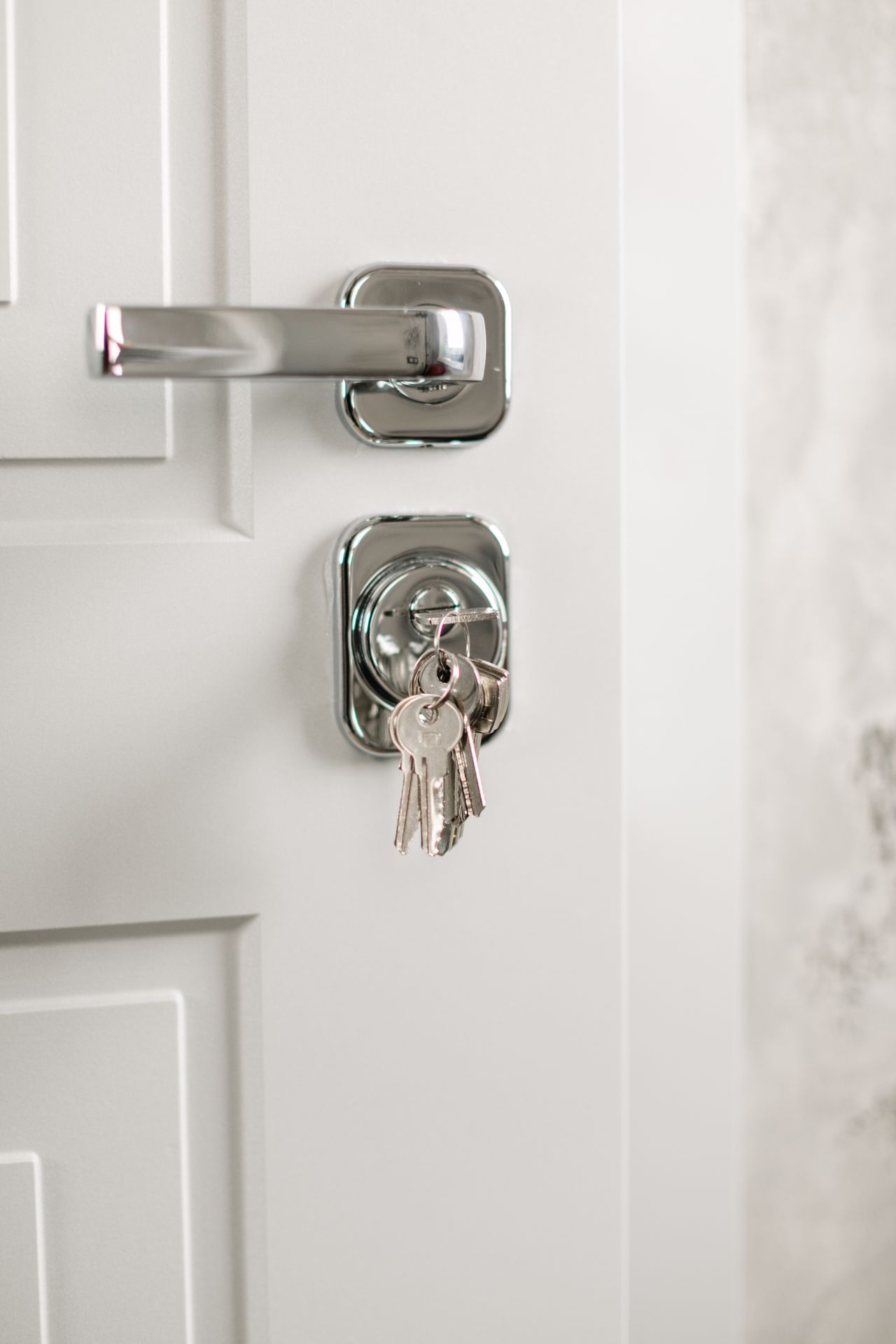 Smart door lock installed on a front door in Pearland TX
