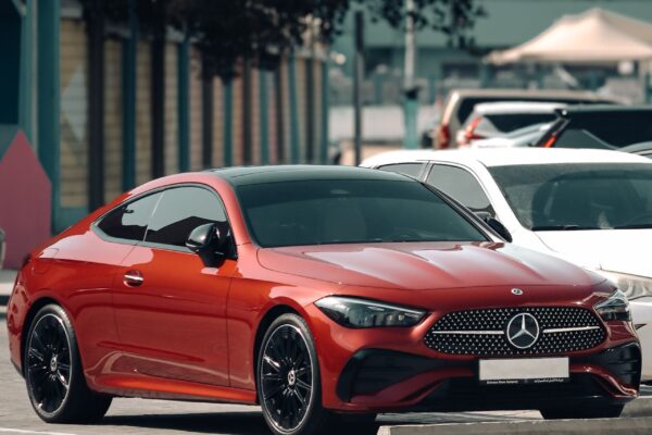 Red sports car representing MINI Cooper key replacement in Houston TX